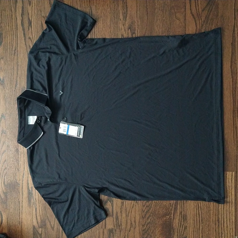 Mens Callaway Black Collared Shirt NWT